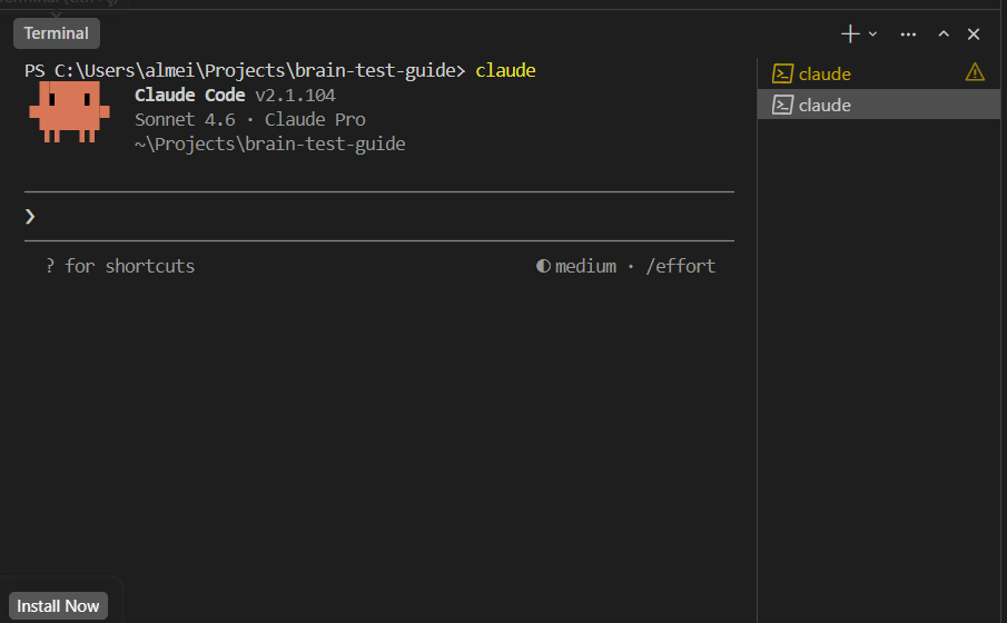 Claude Code running in the terminal